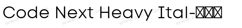 Code Next Heavy Ital字体转换
